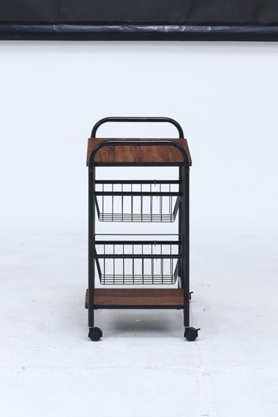 不二貿易 キッチンワゴン FBC-02-1 BK/BR FBC-02-1 BK/BR 商品コード14639【代引・日時指定・キャンセル不可・北海道沖縄離島配送不可】 -お取リ寄せ-