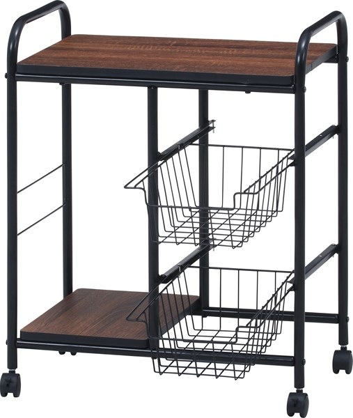 不二貿易 キッチンワゴン FBC-02-1 BK/BR FBC-02-1 BK/BR 商品コード14639【代引・日時指定・キャンセル不可・北海道沖縄離島配送不可】 -お取リ寄せ-