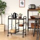 不二貿易 キッチンワゴン FBC-02-1 BK/BR FBC-02-1 BK/BR 商品コード14639【代引・日時指定・キャンセル不可・北海道沖縄離島配送不可】 -お取リ寄せ-