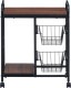不二貿易 キッチンワゴン FBC-02-1 BK/BR FBC-02-1 BK/BR 商品コード14639【代引・日時指定・キャンセル不可・北海道沖縄離島配送不可】 -お取リ寄せ-