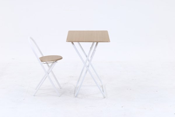 不二貿易 折りたたみテーブルチェアセットWH 83438 TH3013 商品コード19358【代引・日時指定・キャンセル不可・北海道沖縄離島配送不可】 -お取リ寄せ-
