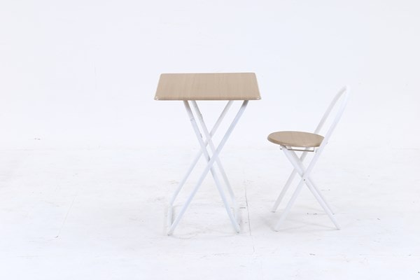 不二貿易 折りたたみテーブルチェアセットWH 83438 TH3013 商品コード19358【代引・日時指定・キャンセル不可・北海道沖縄離島配送不可】 -お取リ寄せ-