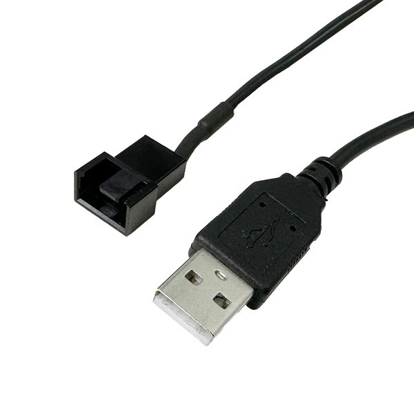 Ĺ������� ��������եե�����USB�Ÿ��Ѵ������֥� N-USB5V-FAN �����֥��Ĺ����100cm ���ͥ���(�Ÿ�¦)��USB A������(����) ���ͥ���(�ե���¦)��PWM4pin/3pin(����)�ڥ���󥻥��Բġ��̳�ƻ����Υ�������Բġ� -������-