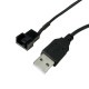 Ĺ������� ��������եե�����USB�Ÿ��Ѵ������֥� N-USB5V-FAN �����֥��Ĺ����100cm ���ͥ���(�Ÿ�¦)��USB A������(����) ���ͥ���(�ե���¦)��PWM4pin/3pin(����)�ڥ���󥻥��Բġ��̳�ƻ����Υ�������Բġ� -������-