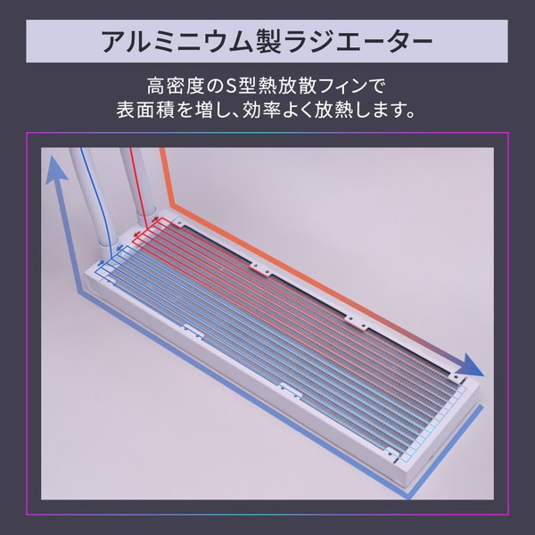OWLTECH ARGB LED内蔵ヘッド&チューブ 水冷CPUクーラー OWL-LCS360ARGB-WH ホワイト 120mm×3基 360mm オウルテック 【キャンセル不可・北海道沖縄離島配送不可】 -お取り寄せ-
