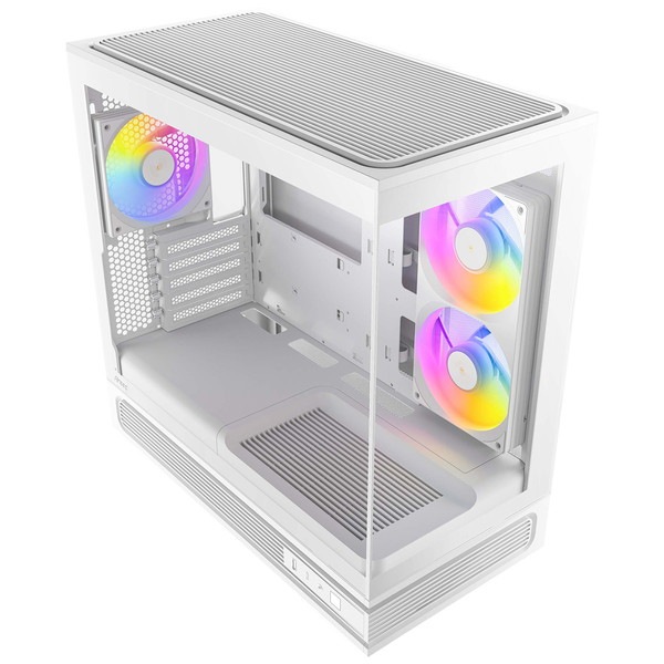 Antec PCケース Constellation C2M ホワイト C2M ARGB White ピラーレス式 Micro ATXケース 2面ピラーレス強化ガラス RTX50対応 冷却型 ミニタワー 120mmファン最大6基 最大360mmラジエータ対応 CPUクーラー全高165mm対応【キャンセル不可・北海道沖縄離島配送不可】