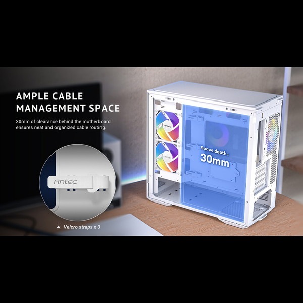 Antec PCケース Constellation C2M ホワイト C2M ARGB White ピラーレス式 Micro ATXケース 2面ピラーレス強化ガラス RTX50対応 冷却型 ミニタワー 120mmファン最大6基 最大360mmラジエータ対応 CPUクーラー全高165mm対応【キャンセル不可・北海道沖縄離島配送不可】