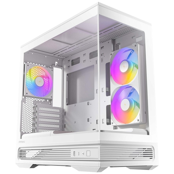 Antec PCケース Constellation C2M ホワイト C2M ARGB White ピラーレス式 Micro ATXケース 2面ピラーレス強化ガラス RTX50対応 冷却型 ミニタワー 120mmファン最大6基 最大360mmラジエータ対応 CPUクーラー全高165mm対応【キャンセル不可・北海道沖縄離島配送不可】