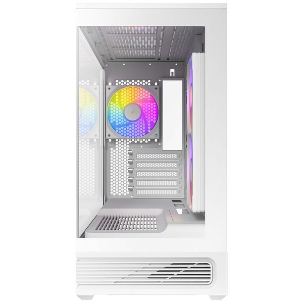 Antec PCケース Constellation C2M ホワイト C2M ARGB White ピラーレス式 Micro ATXケース 2面ピラーレス強化ガラス RTX50対応 冷却型 ミニタワー 120mmファン最大6基 最大360mmラジエータ対応 CPUクーラー全高165mm対応【キャンセル不可・北海道沖縄離島配送不可】