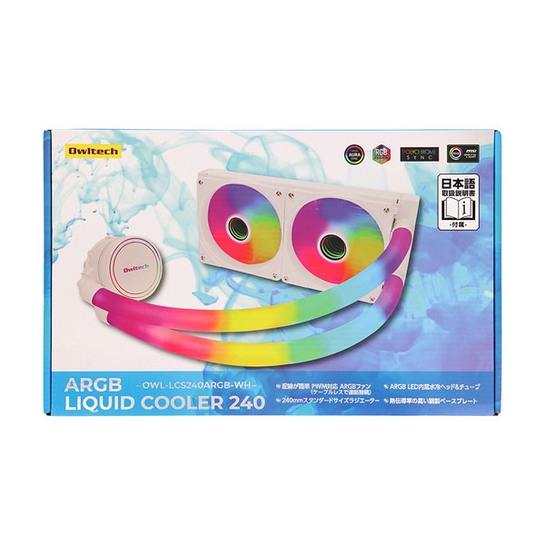 OWLTECH ARGB LED��¢�إåɡ����塼�� ����CPU�����顼 OWL-LCS240ARGB-WH �ۥ磻�� 120mm��2�� 240mm ������ƥå� �ڥ���󥻥��Բġ��̳�ƻ����Υ�������Բġ� -������-