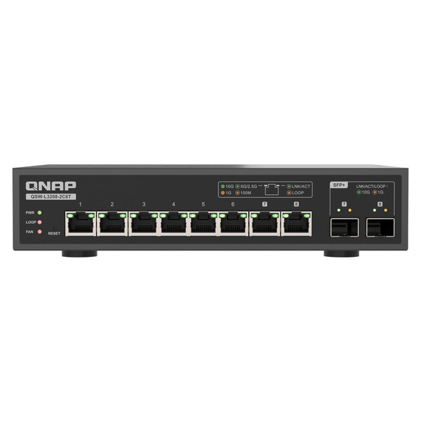 QNAP �饤�ȥޥ͡����ɥ����å� QSW-L3208-2C6T 8 �ĤΥե�10GbE�ޥ�������ե����С��ݡ��ȡڤ����󤻾��ʤǤ�/Ǽ�������б���