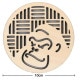 ARTEC アーテック 木製コースター φ100mm ゴリラ 販促・記念品 118795 【キャンセル不可・北海道沖縄離島配送不可】-お取り寄せ品-