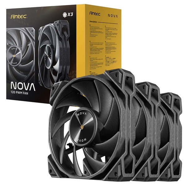 Antec �������ե��� Nova 120_3PK 120mm �ϥ��ѥ 3200��ž 3�ĥ��å� �֥�å� �ڥ���󥻥��Բġ��̳�ƻ����Υ�������Բġ�