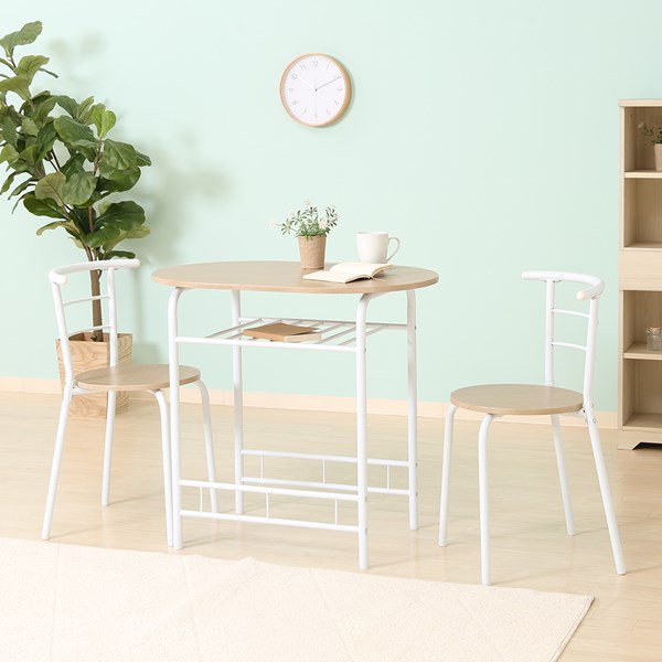 不二貿易 ダイニング3点セット WH 14599 TH3015-1 商品コード19360【代引・日時指定・キャンセル不可・北海道沖縄離島配送不可】 -お取リ寄せ-