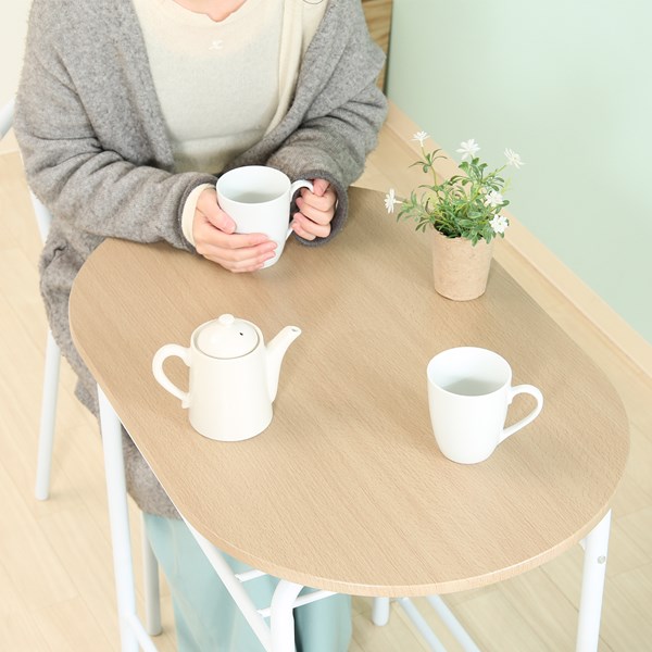 不二貿易 ダイニング3点セット WH 14599 TH3015-1 商品コード19360【代引・日時指定・キャンセル不可・北海道沖縄離島配送不可】 -お取リ寄せ-
