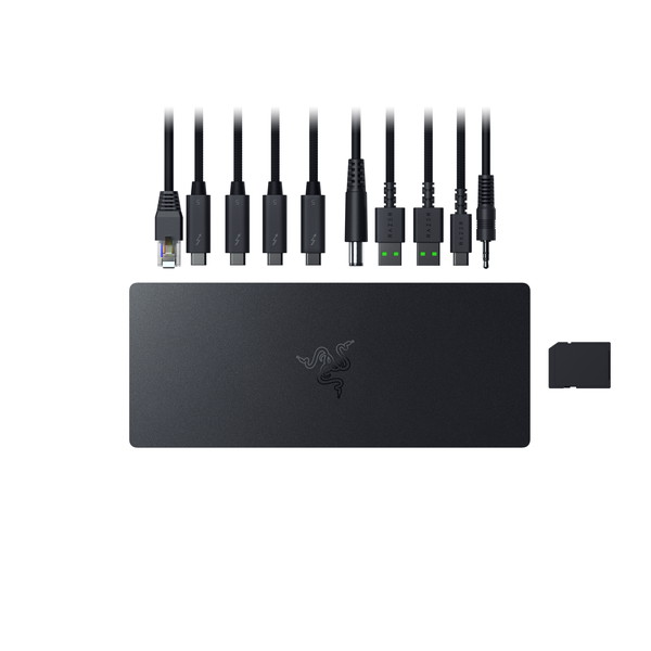 Razer RC21-02290100-R3J1 Razer Thunderbolt 5 Dock Chroma Thunderbolt 5 /4 USB4�б� /  �ȥ�ץ�4K �ǥ����ץ쥤�б� / SSD���ȥ졼��:����8TB��� / THUNDERBOLT SHARE�б� / Razer Chroma RGB��� �ڥ���󥻥��Բġ��̳�ƻ����Υ�������Բġ�