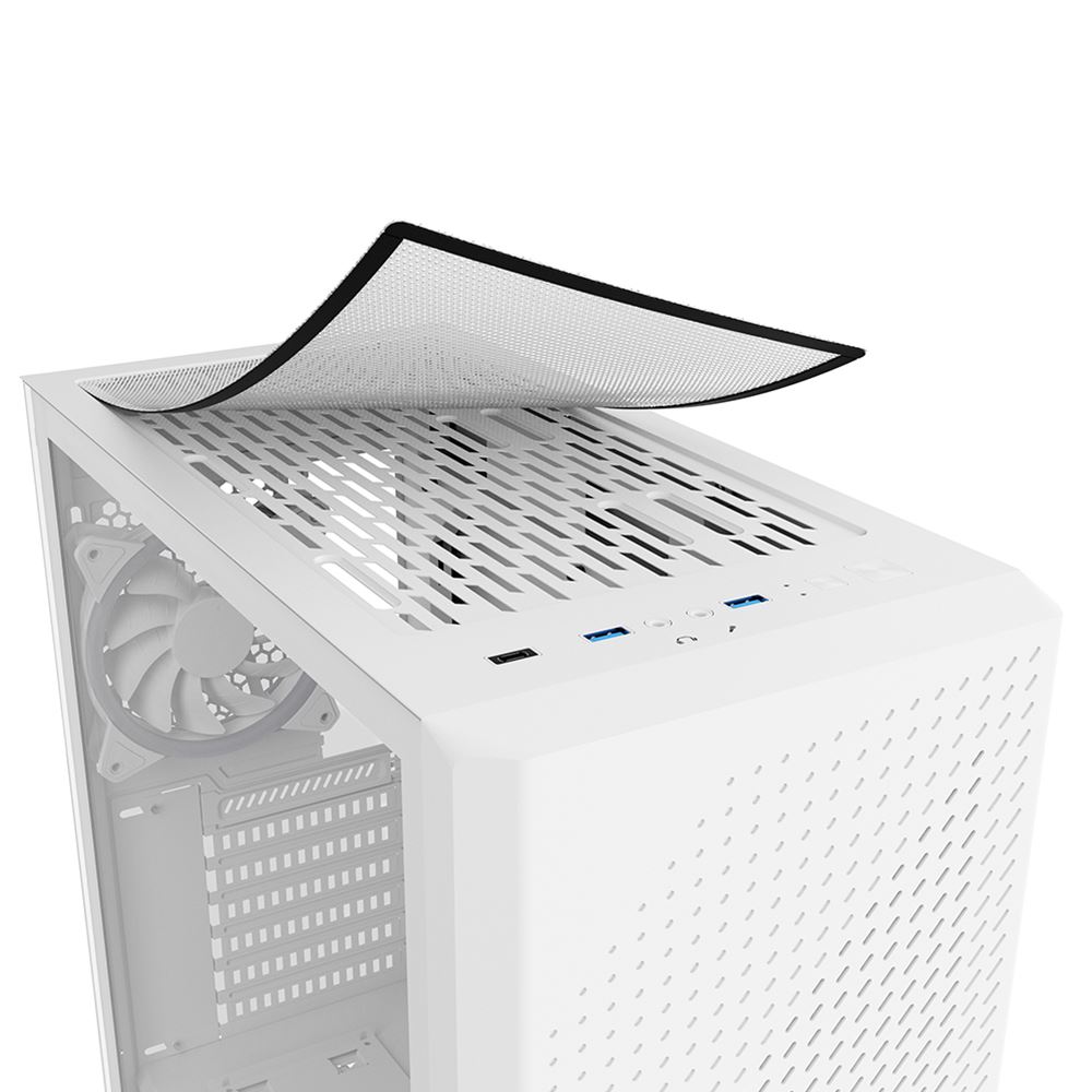 Sharkoon ケースSHA-VS9 RGB WH 白 ATX/m-ATX/mini-ITX 【キャンセル不可・北海道沖縄離島配送不可】