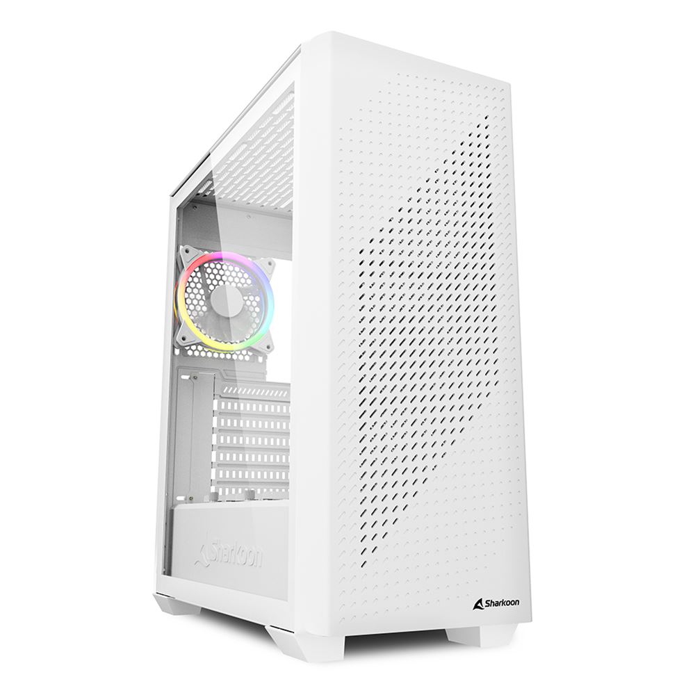 Sharkoon ケースSHA-VS9 RGB WH 白 ATX/m-ATX/mini-ITX 【キャンセル不可・北海道沖縄離島配送不可】