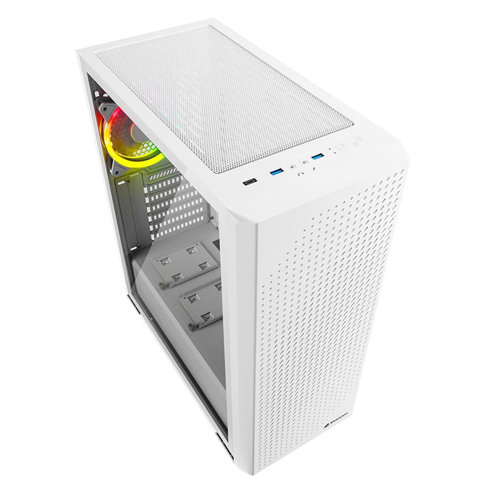 Sharkoon ケースSHA-VS9 RGB WH 白 ATX/m-ATX/mini-ITX 【キャンセル不可・北海道沖縄離島配送不可】