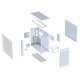 ASUS PC������ Prime AP303 Tempered Glass Panel  �ۥ磻�� PRIME AP303 TG WHITE ATX�ޥ����ܡ��� ����ե��å�������:����360mm ATX�Ÿ���˥å�:����180mm�ڥ���󥻥��Բġ��̳�ƻ����Υ�������Բġ�