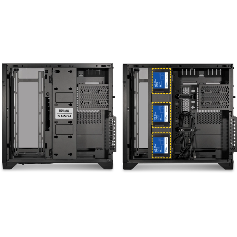 PC������ LIAN LI �ꥢ��꡼ O11 Vision Black �б��ޥ����ܡ��� E-ATX (Under 280mm)/ATX/Micro-ATX/Mini-ITX �ڥ���󥻥��Բġ��̳�ƻ����Υ�������Բġ�