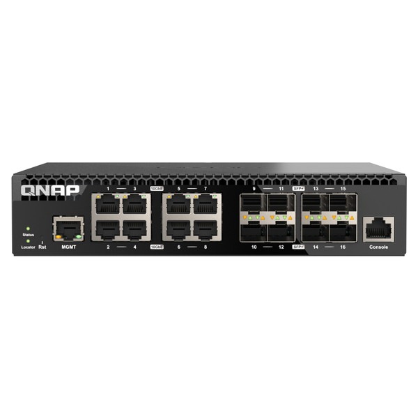 QNAP �ޥ͡����ɥ����å� QSW-M3216R-8S8T �ϡ��ե磻�ɥ�å��ޥ���ȷ� L2 10GbE Layer 2 �ݡ��ȿ���16 �����å��󥰥ե��֥�å���320 Gbps �Ÿ���¢�ڤ����󤻾��ʤǤ�/Ǽ�������б���