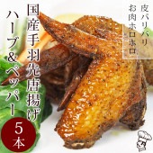 手羽先 唐揚げ 国産鶏 ハーブ＆ペッパー 5本 肉 生 チルド フライドチキン パーティー オードブル