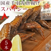 手羽先 唐揚げ 国産鶏 スパイシー 5本 肉 生 チルド フライドチキン パーティー オードブル