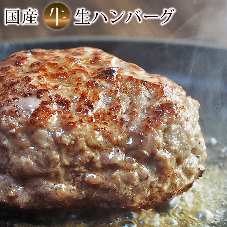 国産牛100% ふんわり 生ハンバーグ ハンバーグソース付き 牛肉 敬老の日 残暑見舞い ギフト お取り寄せ 内祝 御祝 誕生日 冷凍 グルメ 肉 お肉 食品