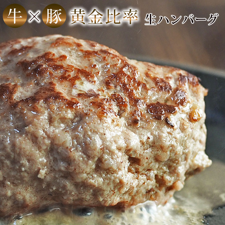 国産牛&国産豚 合い挽き ふんわり 黄金比率生ハンバーグ ハンバーグソース付き 牛肉 敬老の日 残暑見舞い ギフト お祝 御祝 冷凍 グルメ 肉 お肉