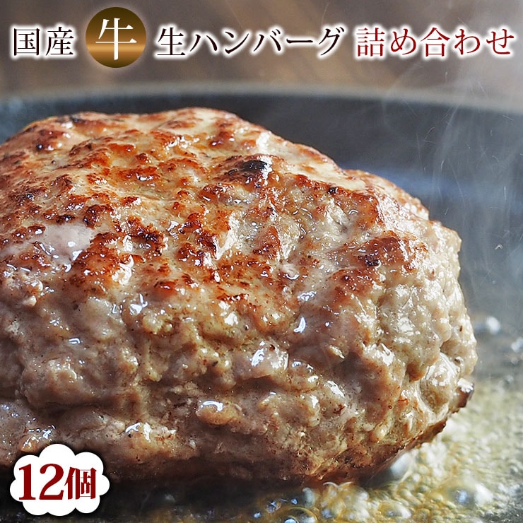 【 送料無料 】 生ハンバーグ 詰め合わせ バイキング 12個セット ハンバーグソース付き 冷凍 牛 豚 敬老の日 残暑見舞い ギフト 祝 グルメ 肉