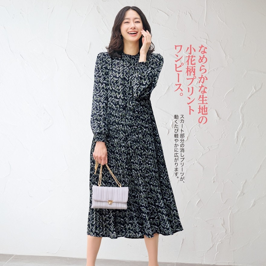 小花柄プリントワンピース | 2026年冬号,レディスウエア,トップス