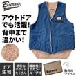 裏ボアデニム エプロンベスト