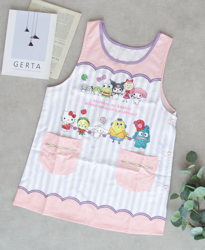 保育士エプロン　コジコジ　　　　　　　　　　　　大きいサイズ コジコジ＆サンリオのキャラクターエプロンかわいい 保育士 シナモン