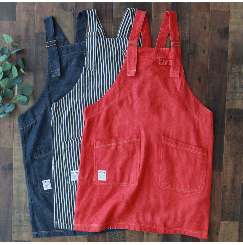 ワークスタイル デニム風 エプロン | レディースエプロン,カバータイプ