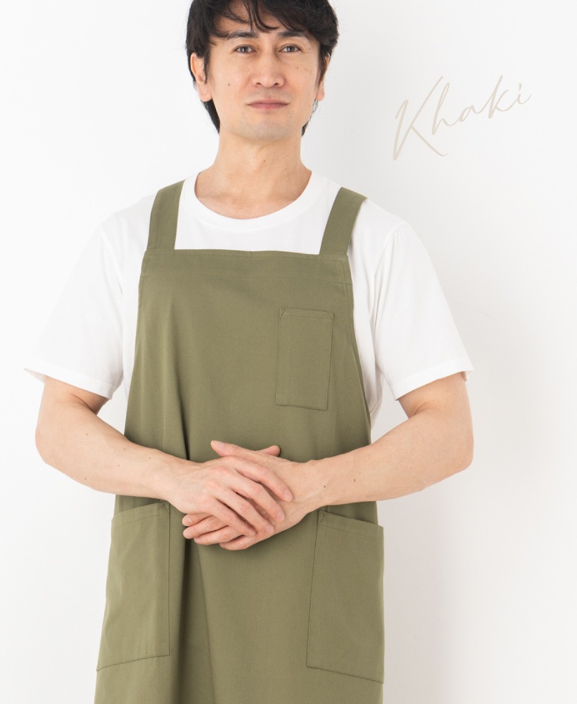 父の日】かぶるだけメンズエプロン(難燃）【日本製】 【宅急便送料無料