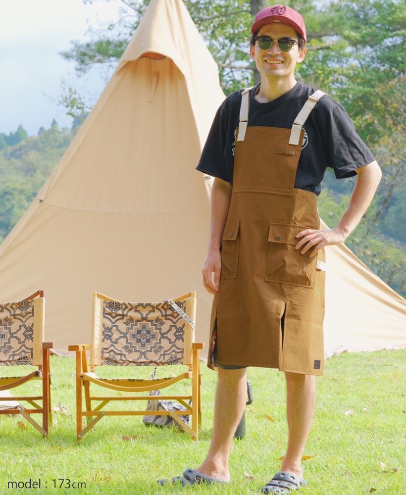 オウル 難燃アーミーダッククロスエプロン | A+O | エプロン専門店