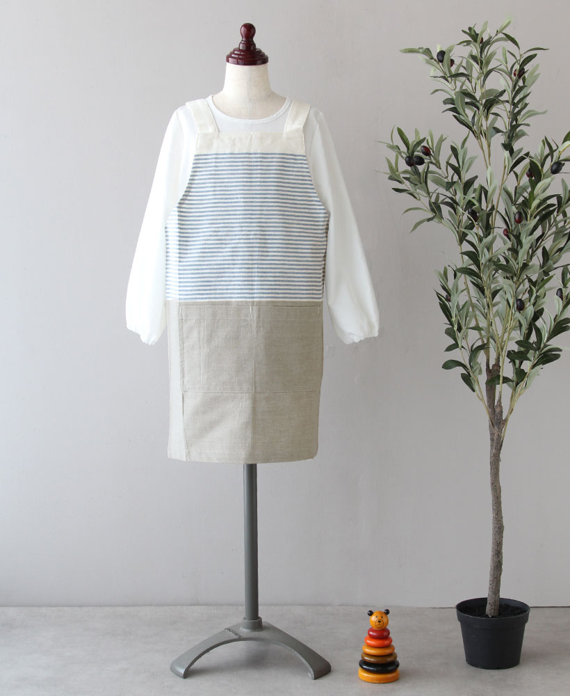 マリンスタイル キッズエプロン 三角巾SET 110-120cm | キッズ