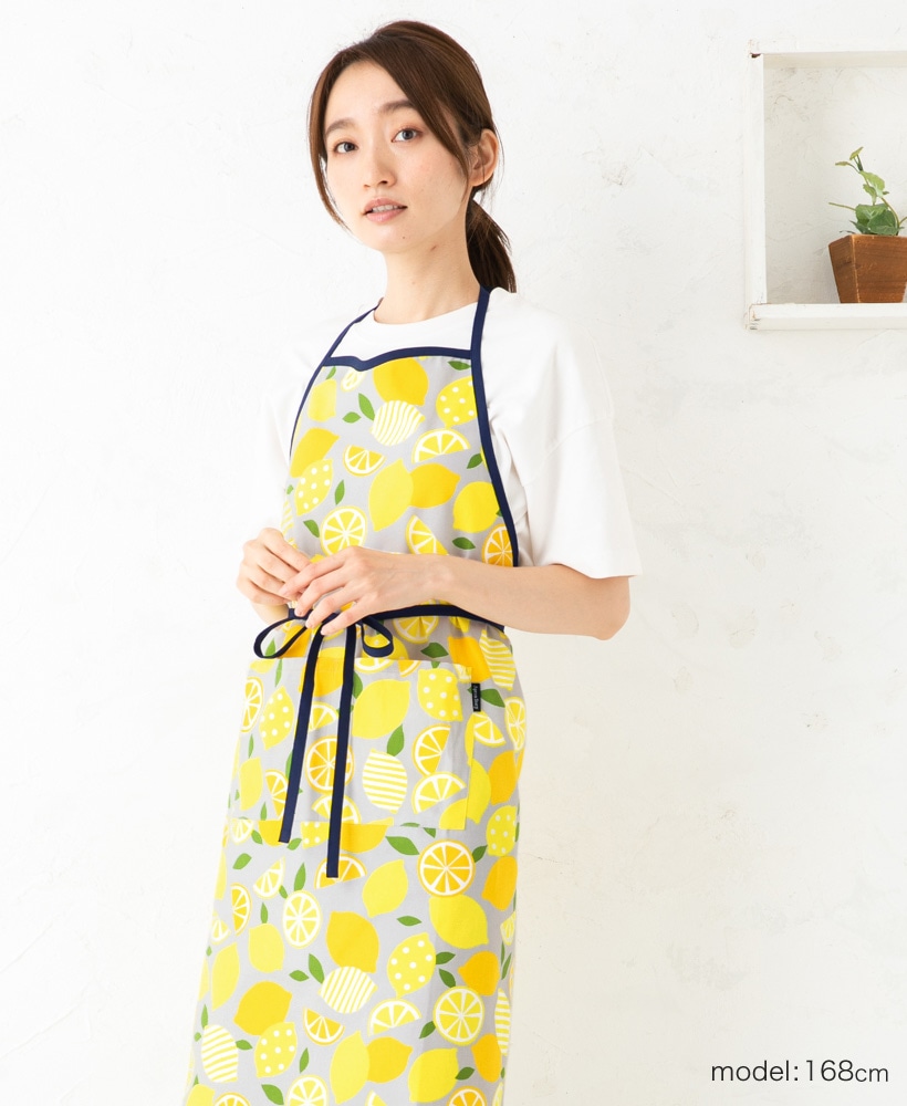 レモンラップエプロン | レディースエプロン,ホルターネック,柄