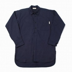 MONUMENT モニュメント グランパシャツ プルオーバー コットンドリル SM01KM SHIRTS ネイビー|M|BRAND