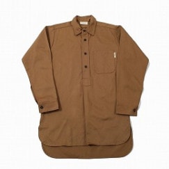 MONUMENT モニュメント グランパシャツ プルオーバー コットンドリル SM01KM SHIRTS カーキ|M|BRAND