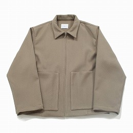 ATHA アタ ジップブルゾン ベージュ ユニセックス BULGY KERSEY ZIP-UP BLOUSON F FAWN