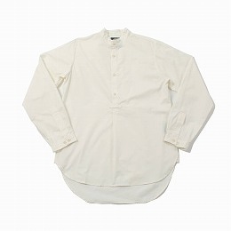 Yarmouth Oilskins ヤーマスオイルスキン YARMO ヤーモ プルオーバーシャツ The Grandad Shirt ホワイト