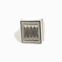 TOUAREG SILVER JEWELRY トゥアレグ シルバー ジュエリー リング pure silver ring square NRG-12