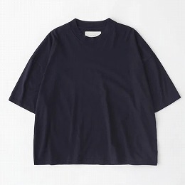 STUDIO NICHOLSON スタジオニコルソン オーバーサイズ Tシャツ ダークネイビー PIU LOGO T-SHIRT IN DARKEST NAVY