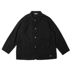 amne アンヌ リヨセル コットン リネン カバーオール DRAPEY coverall セットアップ対応 メンズ ブラック|Outer|ITEM