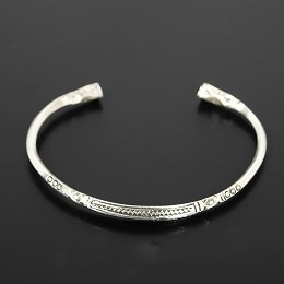 TOUAREG SILVER JEWELRY トゥアレグ シルバー ジュエリー SILVER BANGLE シルバーバングル ナロウ シルバー F BN23504