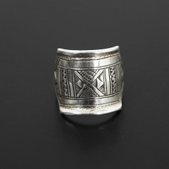 TOUAREG SILVER JEWELRY トゥアレグ シルバー ジュエリー シルバーリング 盾 ラウンド 17|T|BRAND