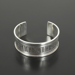 トゥアレグ シルバー ジュエリー TOUAREG SILVER JEWELRY シルバーバングル  2.3ｃｍ幅 bangle-14 シルバー|T|BRAND