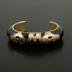 Touareg Vintage Wood&Metal Bangle トウアレグ ヴィンテージ バングル ブラック／ゴールド  F|T|BRAND